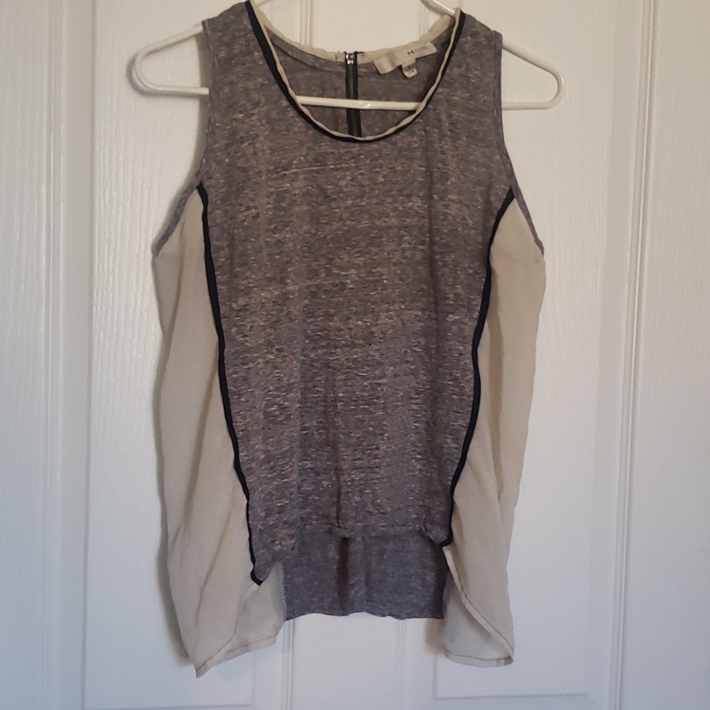 Grey Zip Back Tank Top